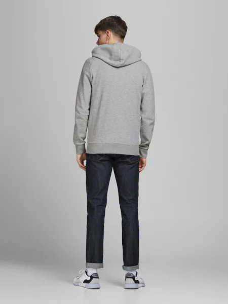 Kapucnis kapucnis melegítő felső Jack & Jones szürke
