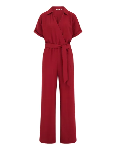 WE Fashion Salopeta roşu închis