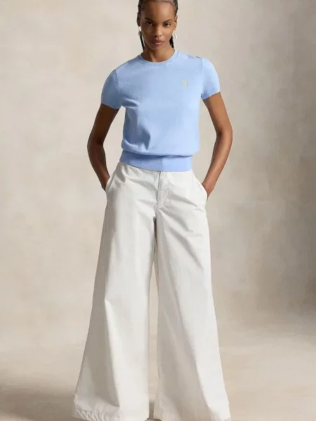 Polo Ralph Lauren sweter z bawełną PIMA COTTON niebieski