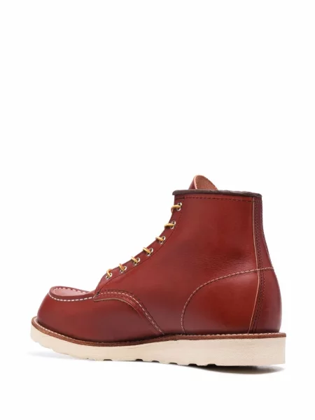 Šněrovací kožené kotníkové boty Red Wing Shoes červené