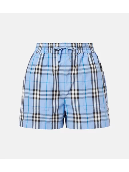 Szorty Burberry w kratę niebieskie