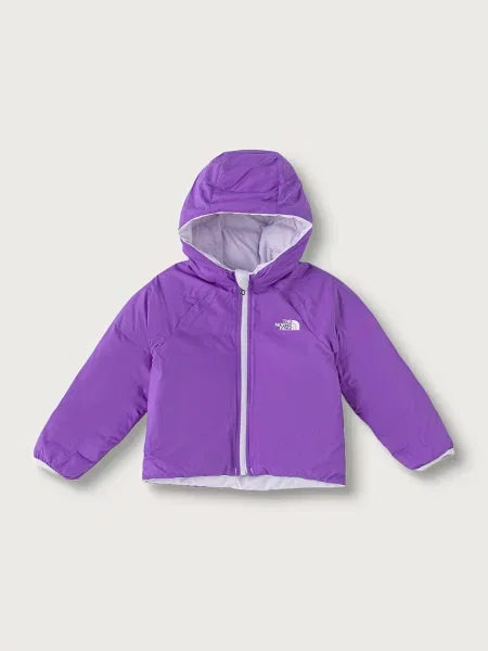 The North Face oboustranná bunda dětská KID REVERSIBLE PERRITO HOODED JACKET fialová
