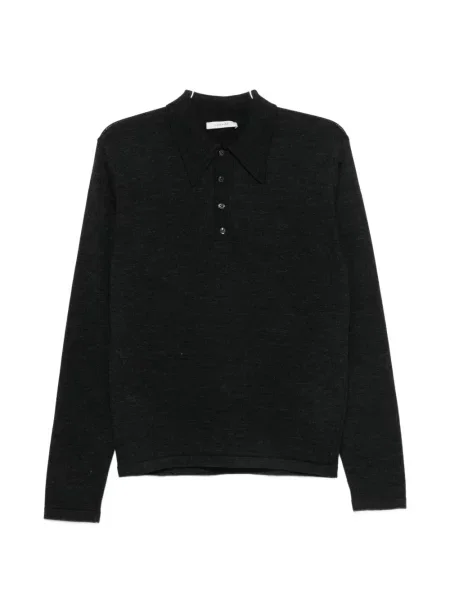 Lung tricou polo Lemaire negru