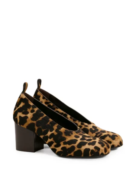 Pantofi cu toc Ami Paris din piele cu imagine cu model leopard