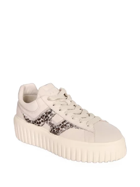 Sneakerși Hogan cu platformă cu imagine cu model leopard