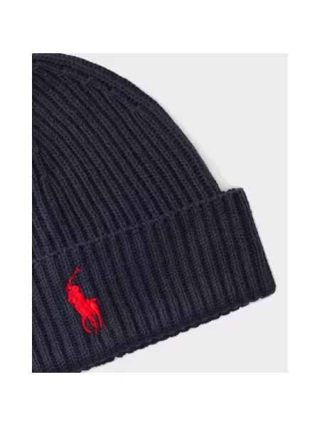 Czapka Ralph Lauren wełniana niebieska