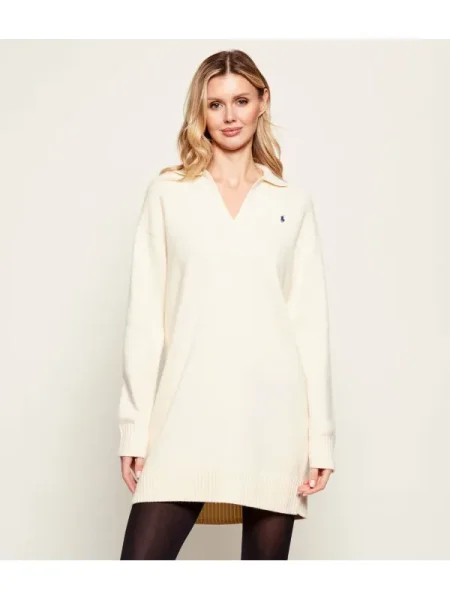 Polo Ralph Lauren Kötött ruha fehér