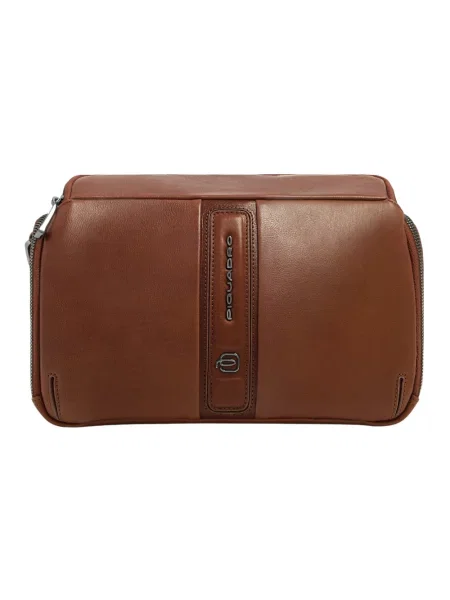 Torba crossbody Piquadro skórzana brązowa