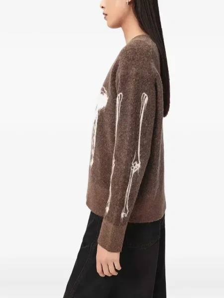 Pulover Allsaints cu imagine maro