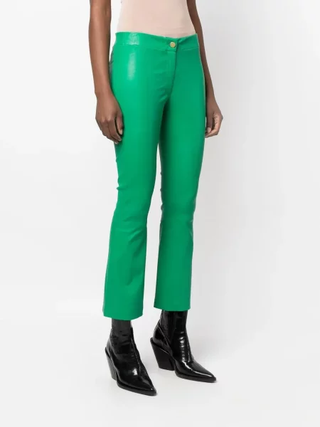 Decupat pantaloni Arma din piele verde