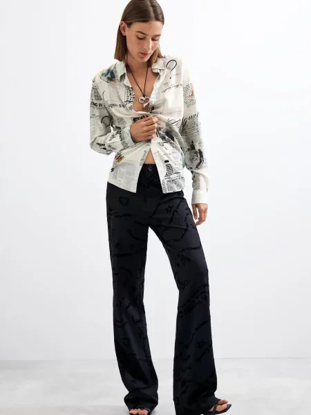 Desigual Pantaloni negru