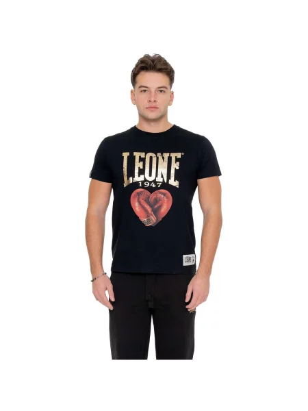 Scurt tricou Leone 1947 cu mâneci scurte negru