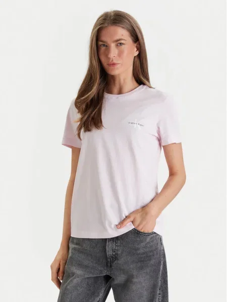 Calvin Klein Jeans Tričko ružová čierna