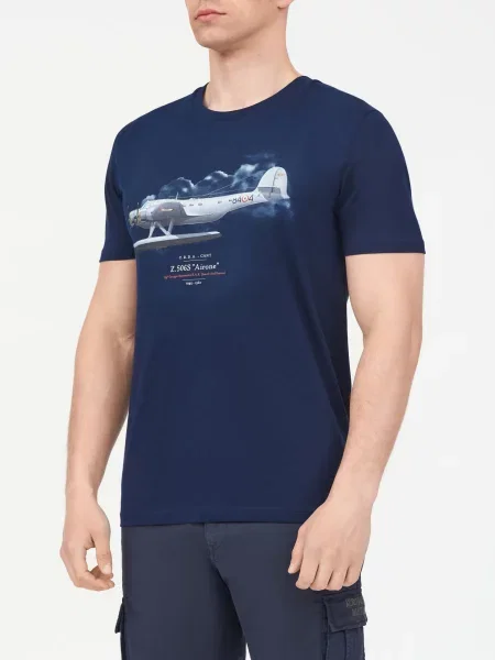 Футболка Aeronautica Militare синяя