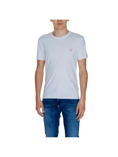 Guess t-shirt gładki biały