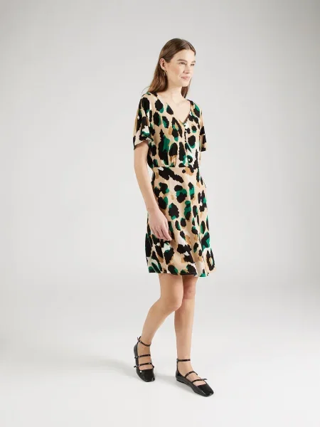 VILA Rochie MOASHLY bej / maro / verde negru