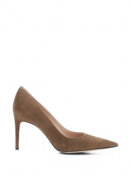 Pantofi cu toc Stuart Weitzman din piele de căprioară maro