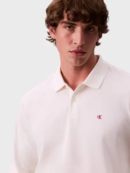 Повседневное поло Calvin Klein Jeans белое