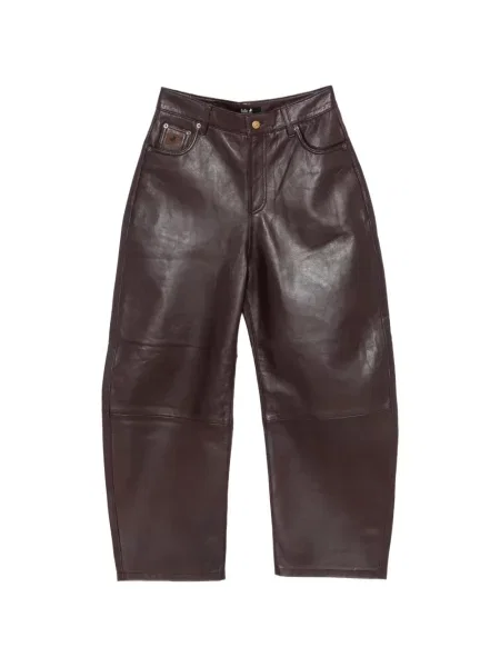 Кожени панталон Lois Jeans кафяво