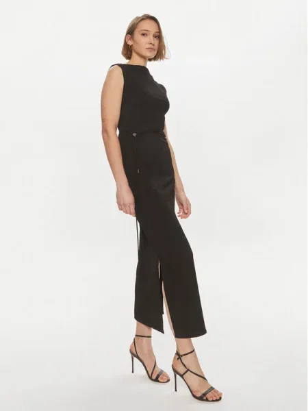 Calvin Klein Лятна рокля Crinkled черен