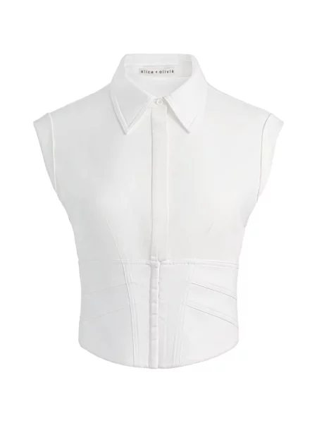 Top Alice + Olivia alb