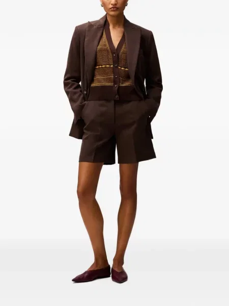 Pantaloni scurți Retori de in maro