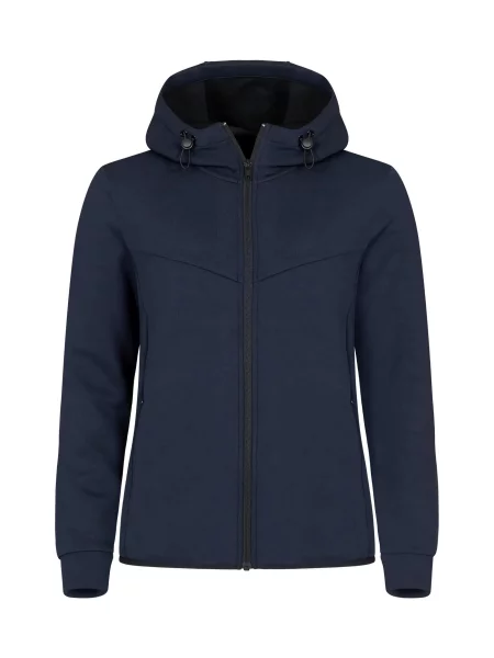 Clique Hayden kurtka z kapturem z tkaniny air-layer Dark Navy niebieska
