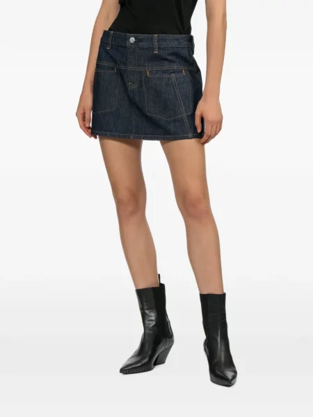 Fustă din denim Helmut Lang albastru