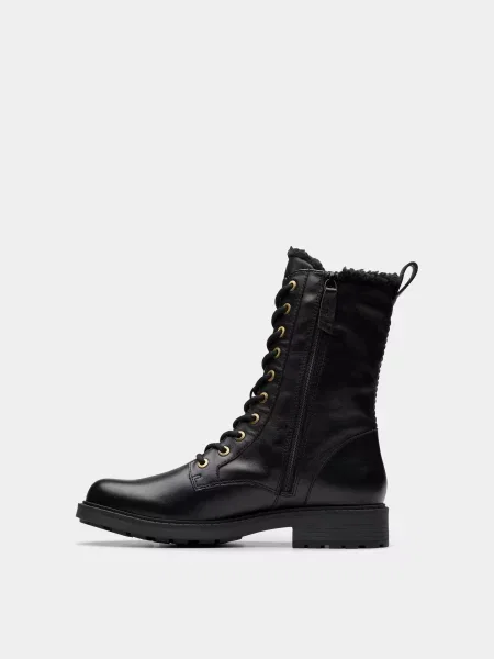 Кожаные сапоги Clarks черные