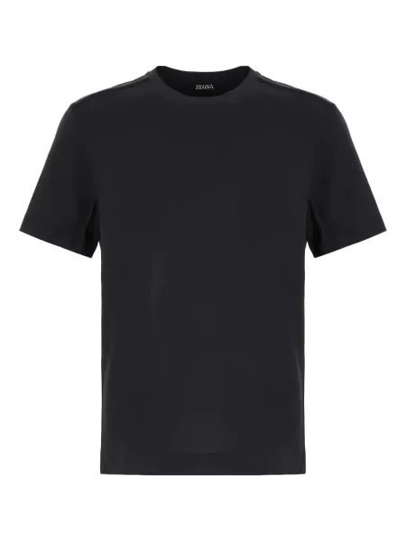 Tricou Zegna cu decolteu rotund scurt albastru