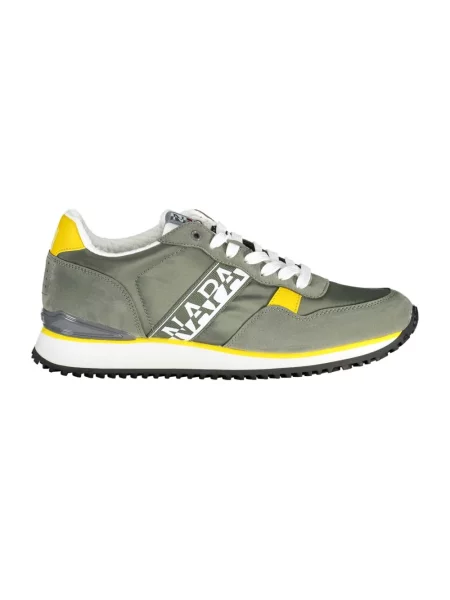 Sneakersy Napapijri skórzane zielone