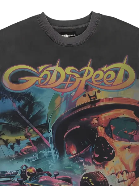 Tricou Godspeed gri