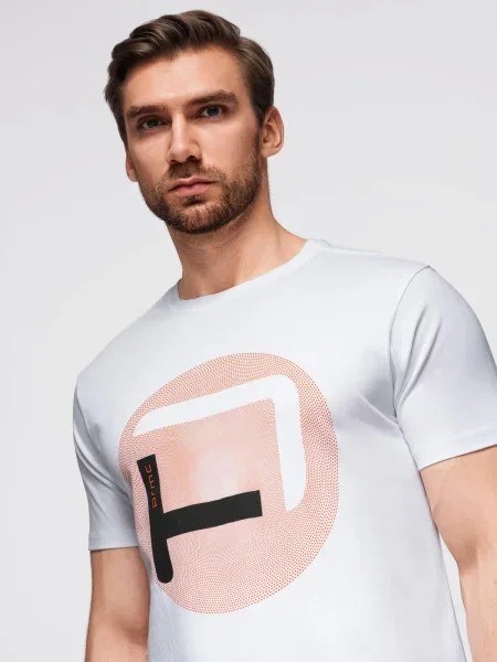 Majica Ombre s potiskom bela