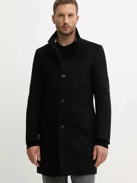 Vuneni kaput BOSS crna