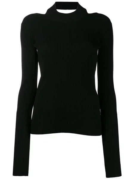 Pulover Helmut Lang cu spatele deschis negru
