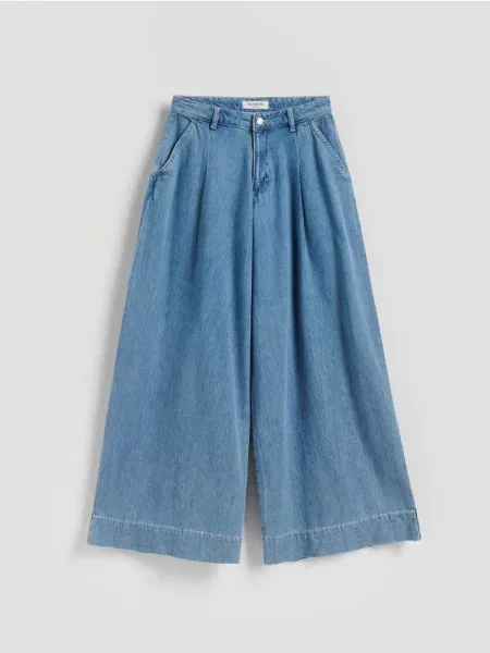 Reserved Широкі джинси зі швом синій