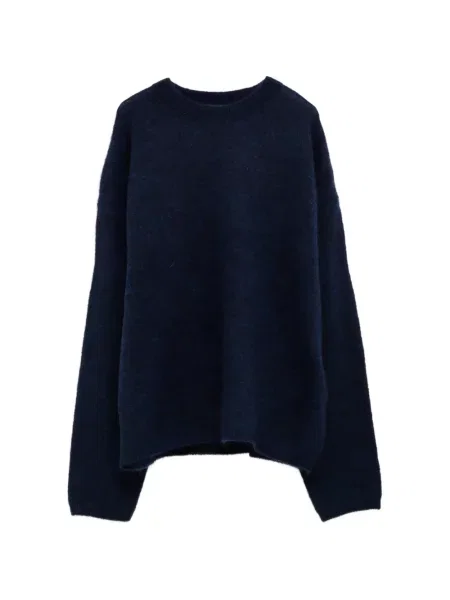 Pulover The Frankie Shop cu decolteu rotund albastru