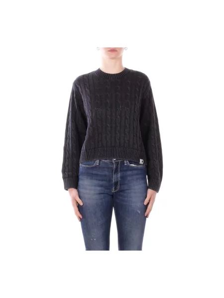 Dzianinowy sweter Carhartt Wip z autografem czarny