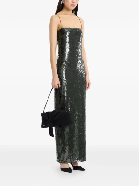 Rochie maxi Rotate Birger Christensen cu paiete verde