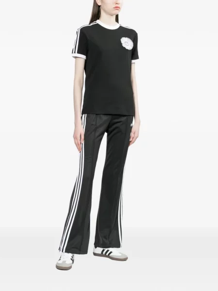 Fustă Adidas cu autograf cu dungi din tul negru