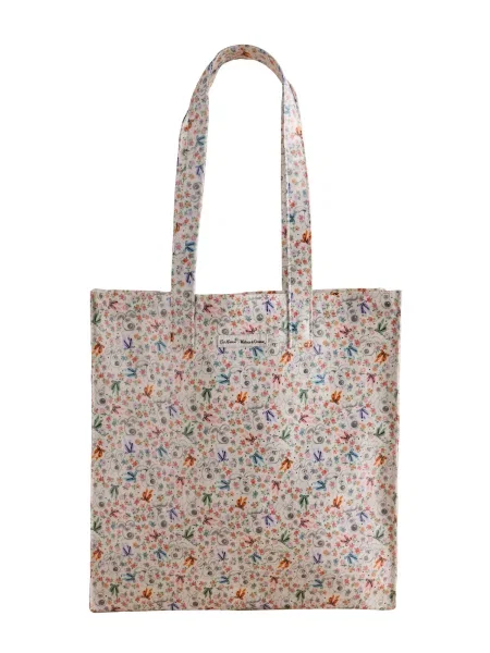 Cath Kidston Shopper táska ekrü / narancs / világos-rózsaszín fekete
