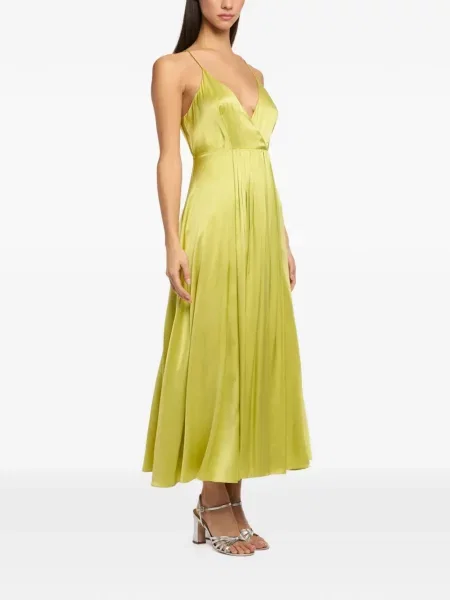 Rochie Cinq A Sept cu decolteu în V verde