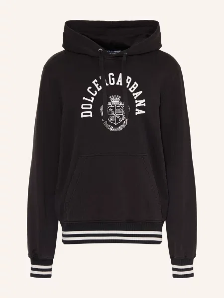 Dolce & Gabbana Mikina S Kapucí černá bílá