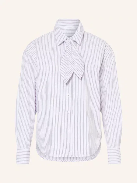 Darling Harbour Košile S Odnímatelnou Mašlí white / bordeaux stripes bílá