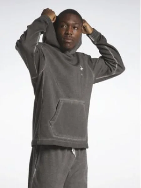 Mikina s kapucňou Reebok s kapucňou čierna