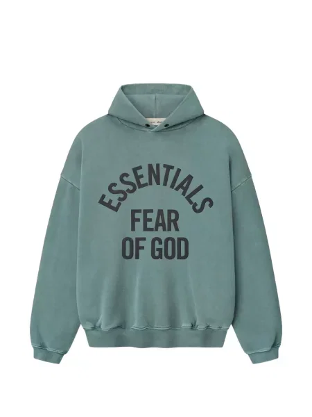 Hanorac cu glugă Fear Of God Essentials cu imagine verde