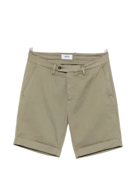 Cu centură pantaloni scurți Vela Shop verde
