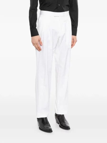 Pantaloni Tom Ford plisate alb