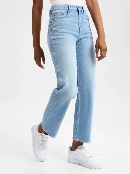 Tommy Jeans Dżinsy o prostym kroju Layla Kobiety jednolity niebieski