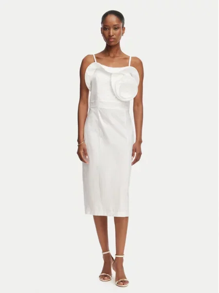 Rinascimento Rochie cocktail alb